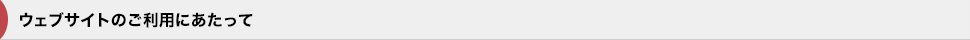 ウェブサイトのご利用にあたって